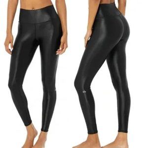alo High Waist Shine Leggings in Black, size M
